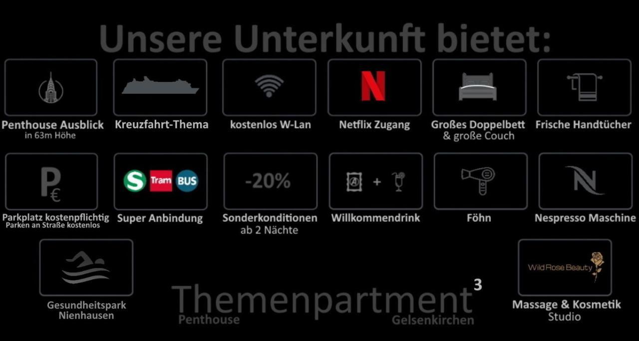 Themenpartment Himmel Und Mehr Penthouse Gelsenkirchen Exterior foto